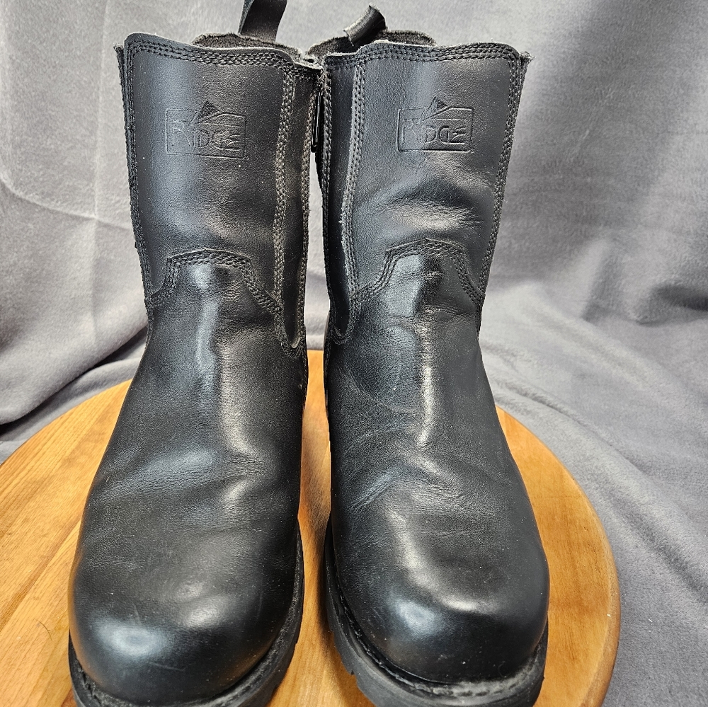 Northern Tool  Leather   Zipper Tactical Motorcycle Riding Boots Size 9.5. Rare